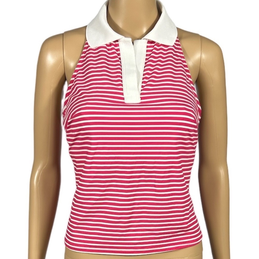 Lands’End Red/White Stripped Tankini Size 12